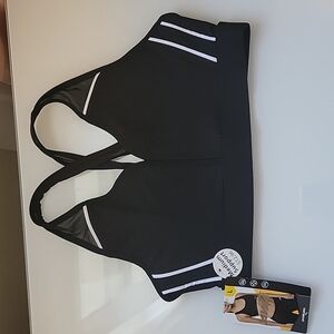 Avia Black and White Sports Bra Intimates & Sleepwear